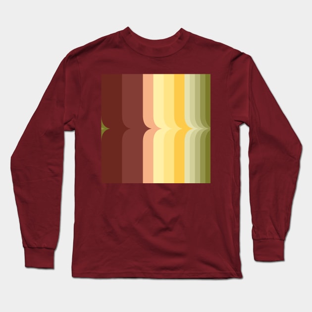 Vintage Fall Rainbow Long Sleeve T-Shirt by Carolina Díaz